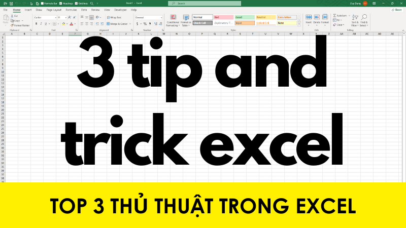 Top 3 thủ thuật nhỏ trong Excel