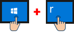 Phím Windows + R = Run