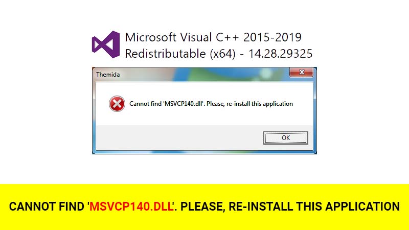 Sửa lỗi Cannot find 'MSVCP140.dll' khi khởi chạy ứng dụng trên Windows
