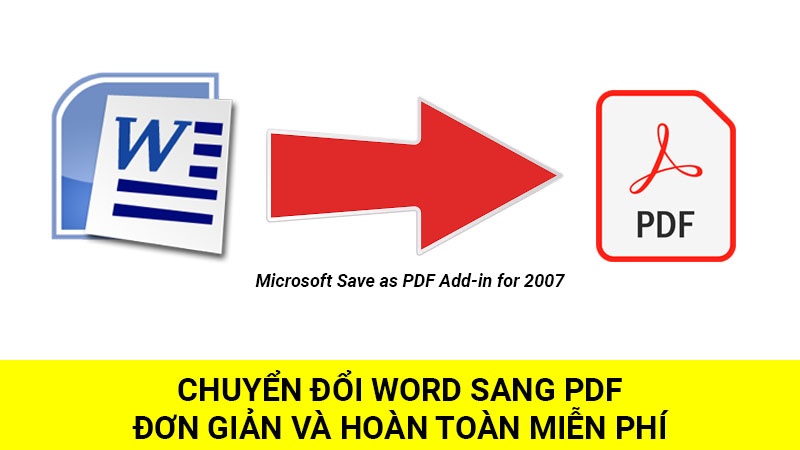 Chuyển đổi Word sang PDF hoàn toàn MIỄN PHÍ với Microsoft Save as PDF Add-in for 2007