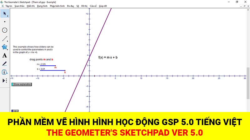 Tải phần mềm vẽ hình Hình học động GSP 5.0 tiếng Việt (The Geometer’s Sketchpad ver 5.0)