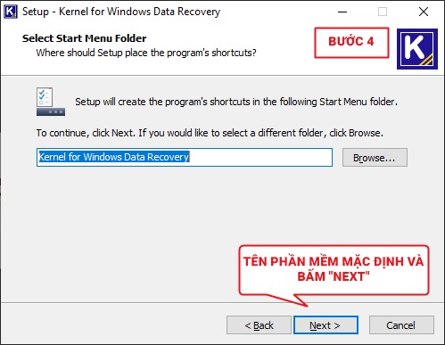 Khôi phục dữ liệu Kernel for Windows Data Recovery – Bước 5