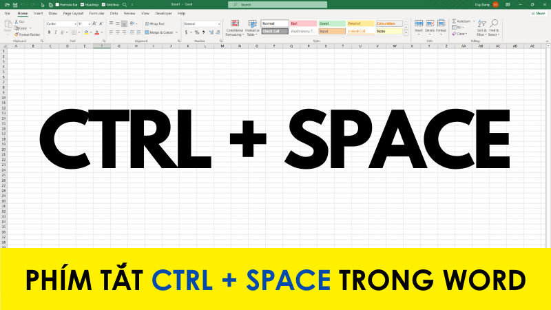 Sức mạnh của phím cách (CTRL + SPACE) trong Word