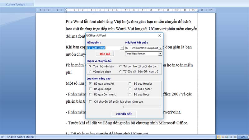 Khám phá ngay phần mềm chuyển đổi phông chữ uconvert 1.3 miễn phí tốt nhất cho bạn