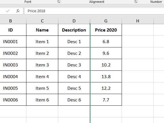 an-cot-hoac-hang-excel-2019-buoc-2 an-va-bo-an-hang-cot-excel-2019-buoc-2
