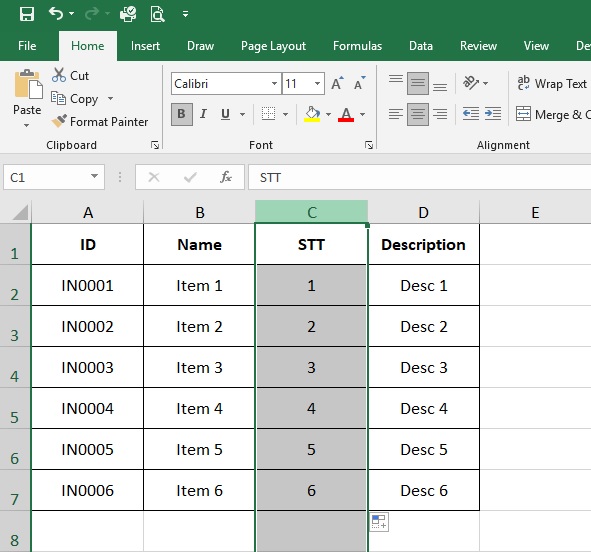di-chuyen-hang-cot-excel-2019-buoc-1 di-chuyen-hang-cot-excel-2019-buoc-1