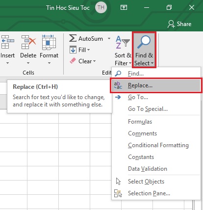 thay-the-noi-dung-excel-2019-buoc-1 thay-the-noi-dung-trong-excel-2019-buoc-1