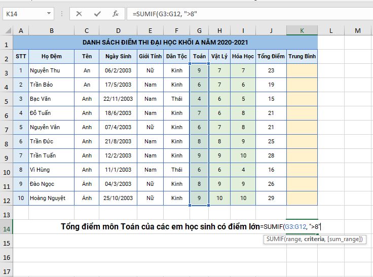 vi-du-tinh-sumif-trong-excel-2019-buoc-4 vi-du-tinh-sumif-trong-excel-2019-buoc-4