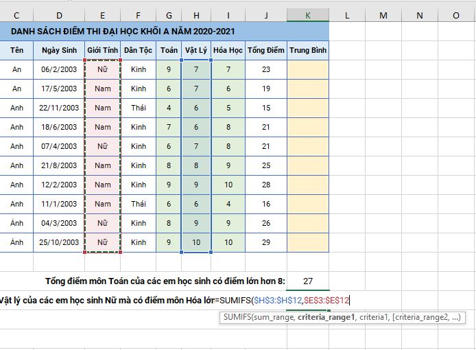 vi-du-tinh-sumifs-trong-excel-2019-buoc-4 vi-du-tinh-sumifs-trong-excel-2019-buoc-4